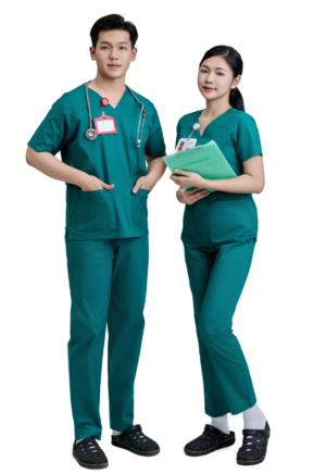 Bộ Scrubs cổ tim