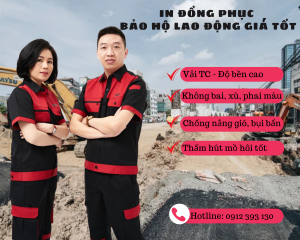 in đồng phục bảo hộ lao động