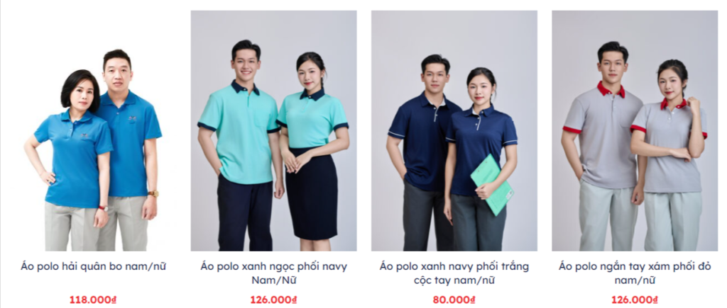 Các mẫu áo polo đồng phục công ty đẹp