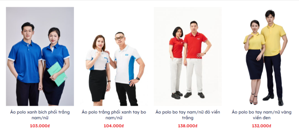 Một số mẫu áo đồng phục polo công ty đang hot