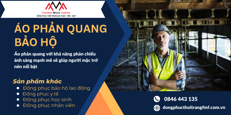 Công nhân xây dựng mặc áo phản quang bảo hộ màu cam