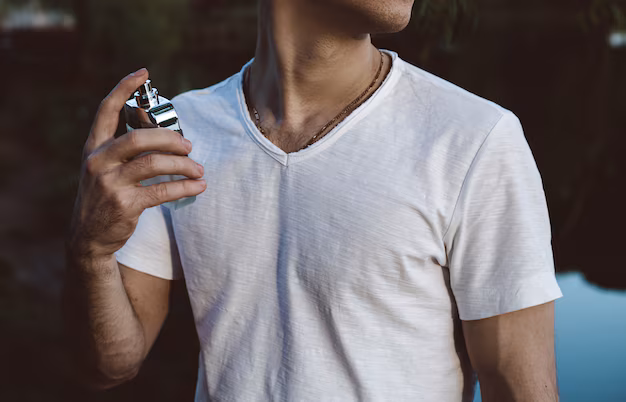 Xịt nước hoa lên quần áo
